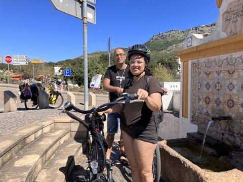 Antonio en Paula met fiets